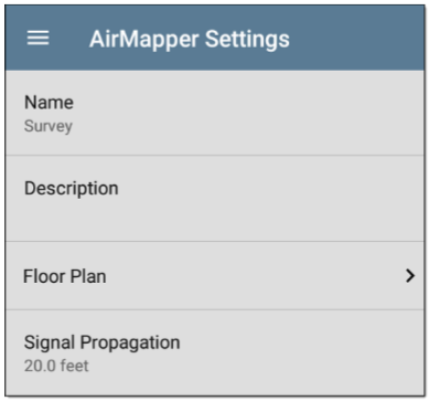 AirMapper: Survey 配置